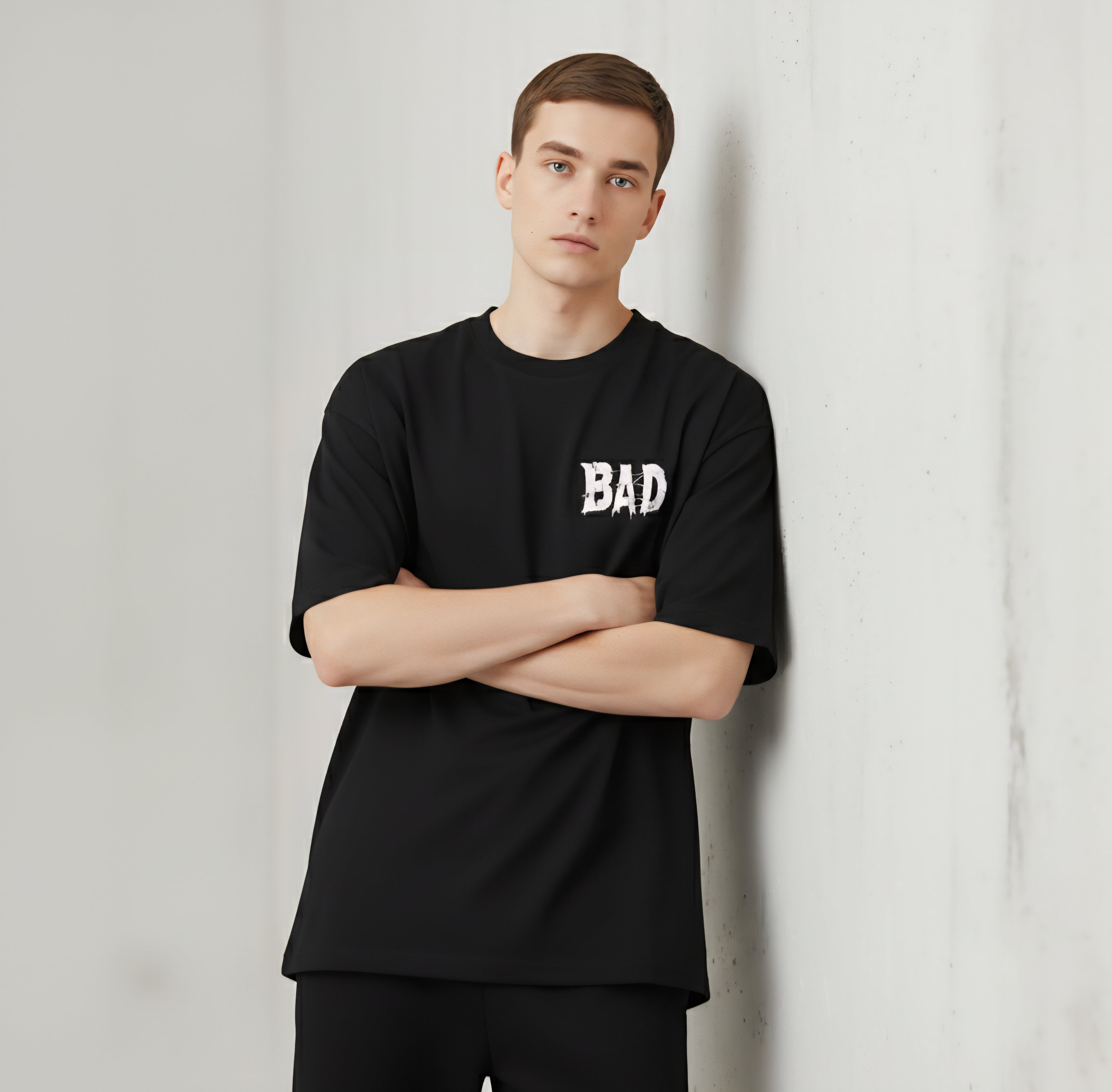 Bad & Break Rules Printed Oversized T-Shirt for Men